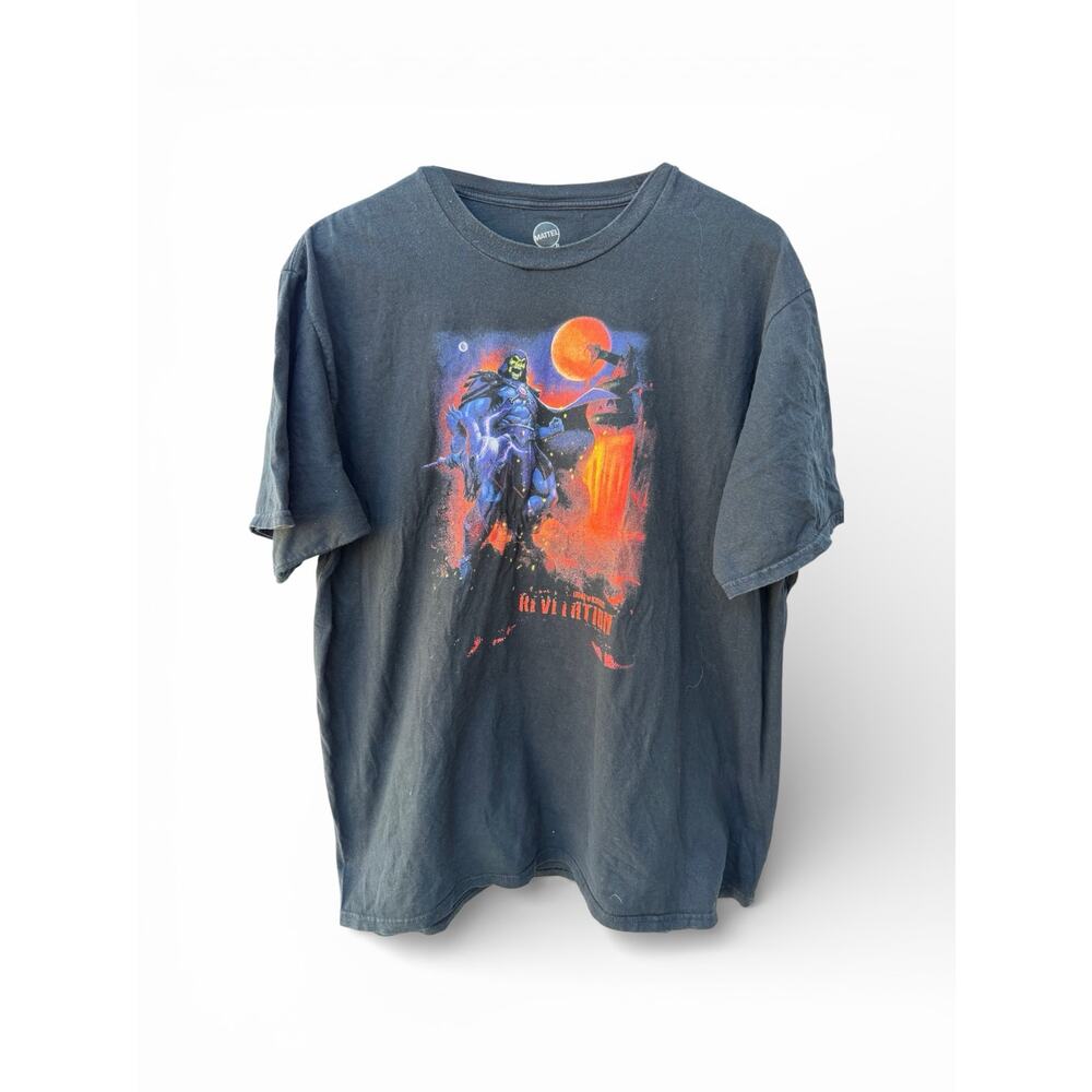 Masters of the Universe Revelation Skeletor T Shirt Mens Large Black Mattel Tee